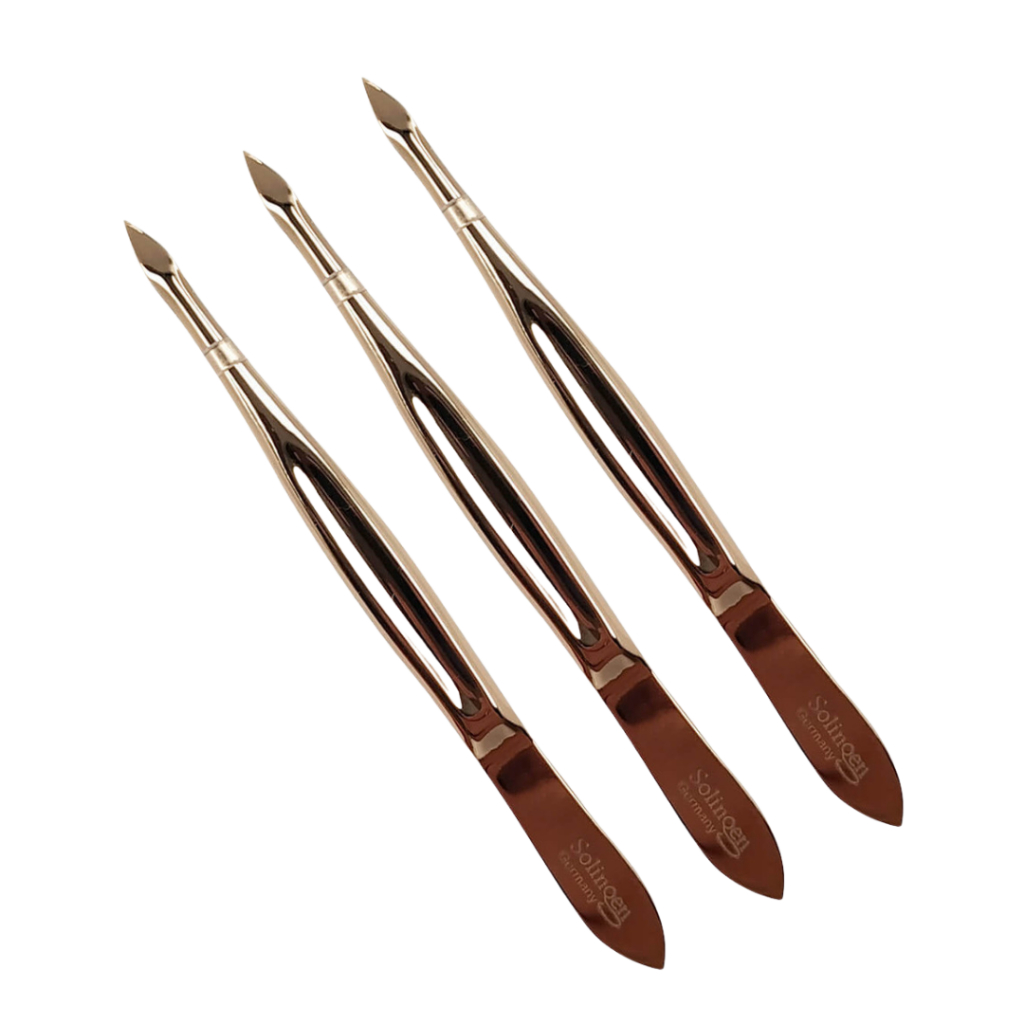 Kit 3 Pinça Ponta Triangular Solingen Design Sobrancelha