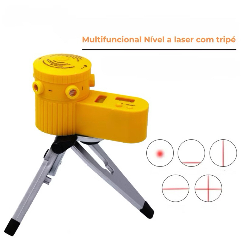 Nível Laser Giratório 360º Com Tripé Nivelador Multifuncional Profissional Piso Teto 5 Modos-envio imediato