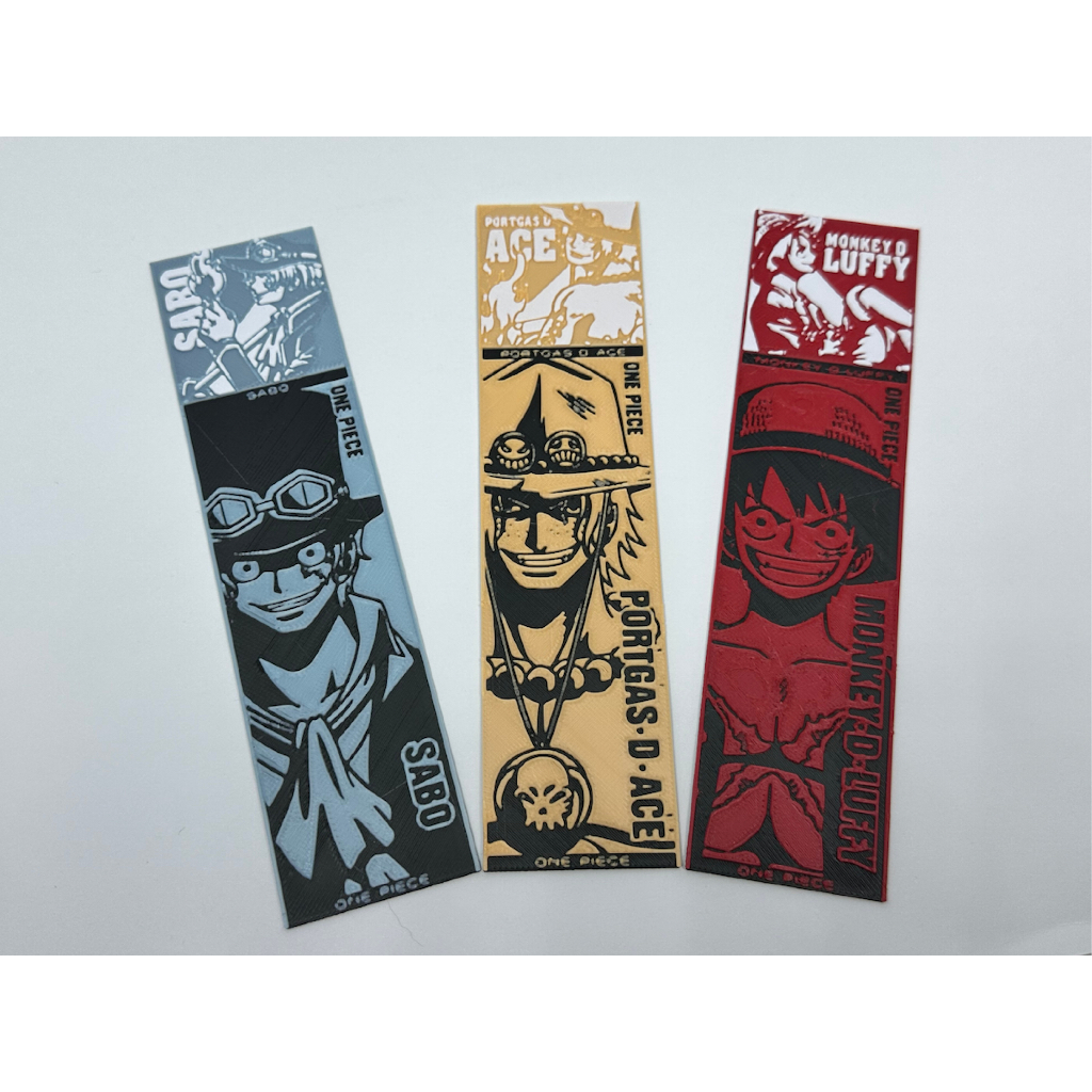 Marcadores de Página - One Piece (Luffy, Ace e Sabo) | Trilha Criativa