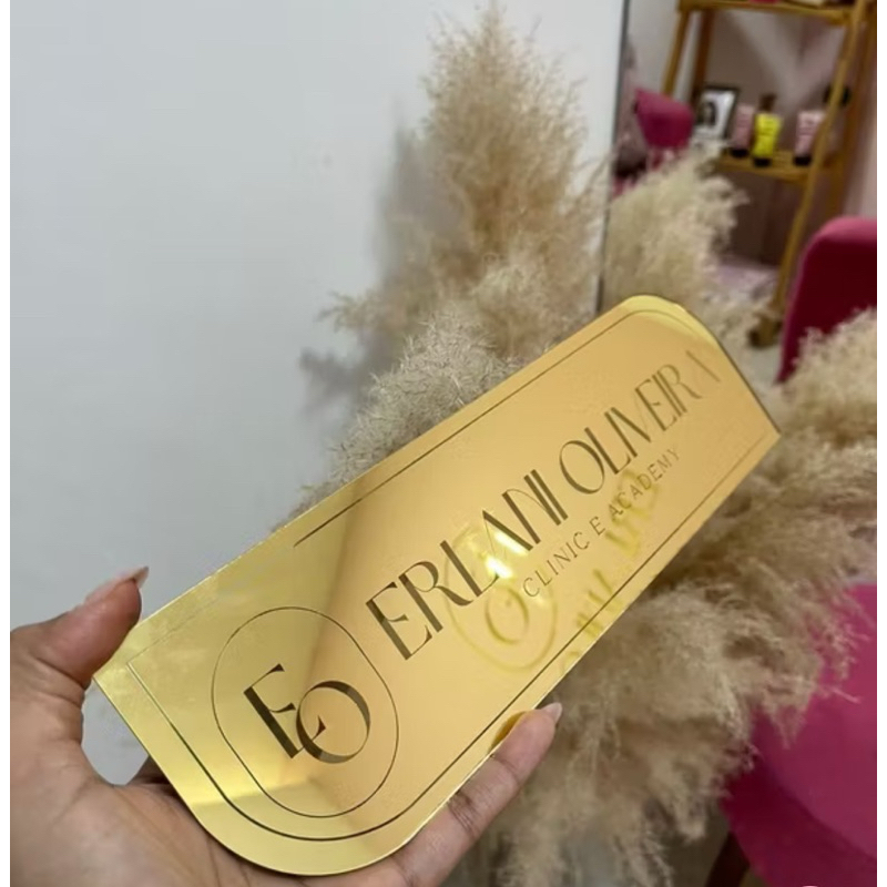 Placa de Sinalização para Portas. Personalizada em Acrilico Espelhado.