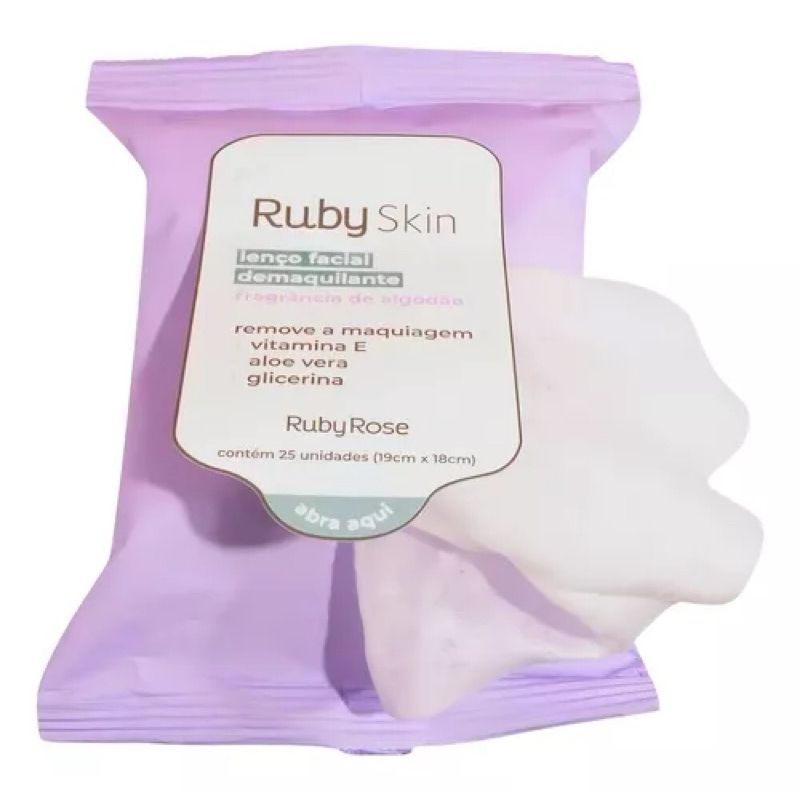 Lenço Facial Demaquilante Ruby Skin Basics Ruby Rose HB203