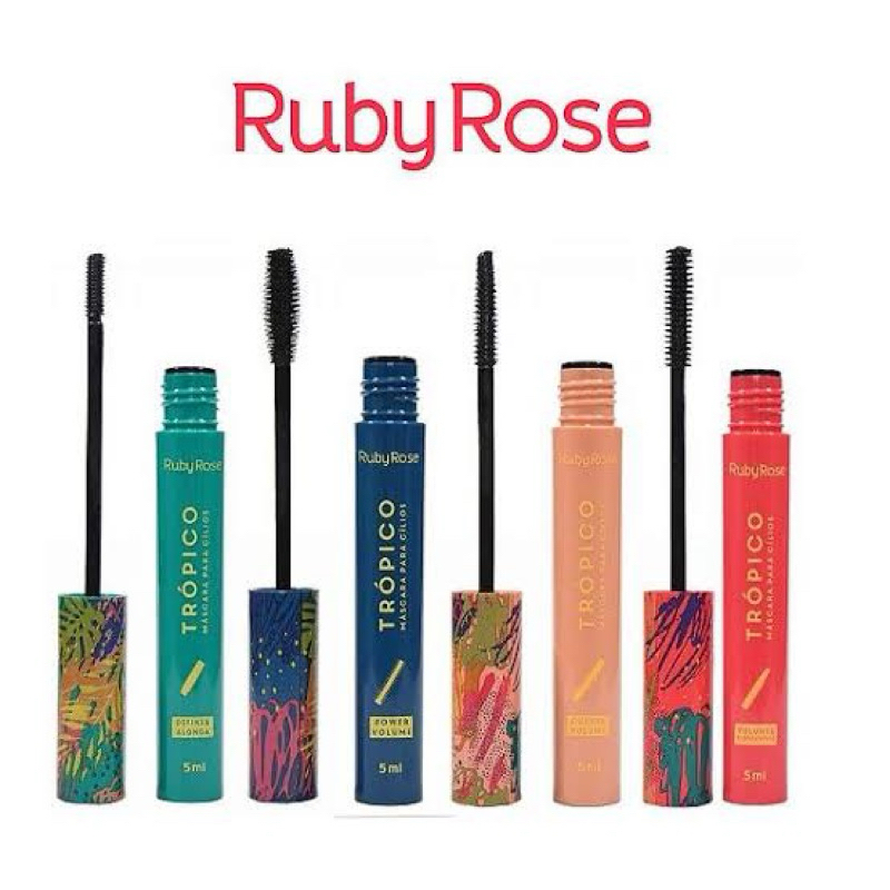 Máscara de Cílios Rímel -Trópico - Ruby rose - Curva e Volume , Define e alonga , Volume e Alongamento ou Power Volume