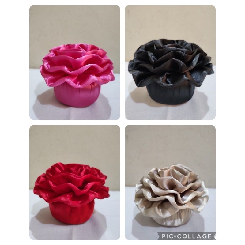 Peso de porta e Decoração tipo Rosa Cetim