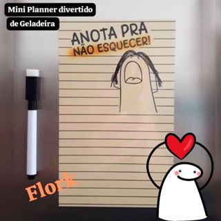 Lousa de Geladeira Magnética engraçado Acompanha Caneta ímã mini Planner Semanal - Anotações 14x20cm em Oferta na Shopee