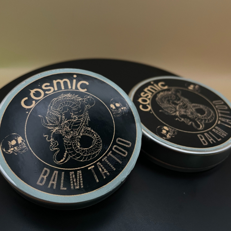 Kit 2 Pomadas Hidratante Tattoo Restaurador 100% Natural Essência de Laranja Doce | Balm Tatuagem Cosmic