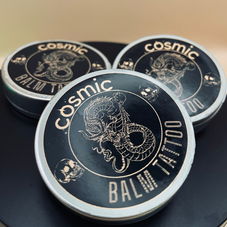 Kit 3 Pomadas Hidratante Tattoo Restaurador 100% Natural Essência de Laranja Doce | Balm Tatuagem Cosmic