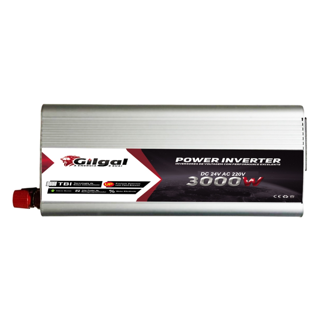 Inversor Voltagem Conversor 3000w 24v P/ 220v Transformador Tensão Energia Eficiente