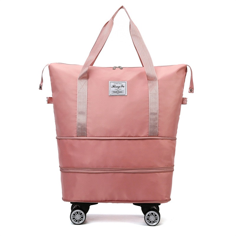 Bolsa De Viagem Multifuncional Dobrável De Grande Capacidade Impermeável com Rodinha,tamanho G, com 3 ziper