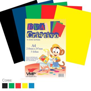 10 Folhas de E.V.A Placa de Eva A4 Folha Sulfite Eva para Artesanato Material Escolar Volta as Aulas em Oferta na Shopee