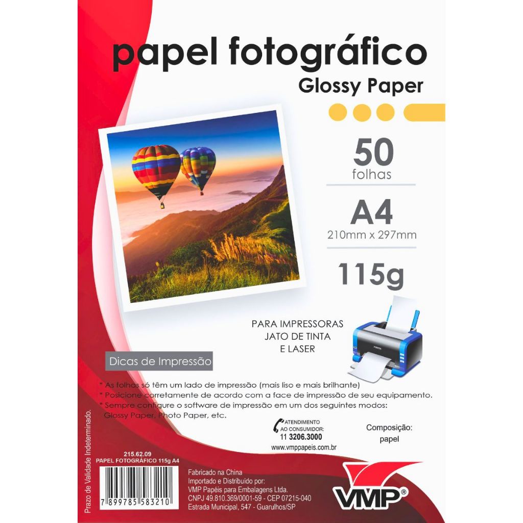 50/100 Folhas Papel Fotográfico Branco 115g Papel Impressão Foto A4 Papel Impressora Fotos Glossy · foto 2