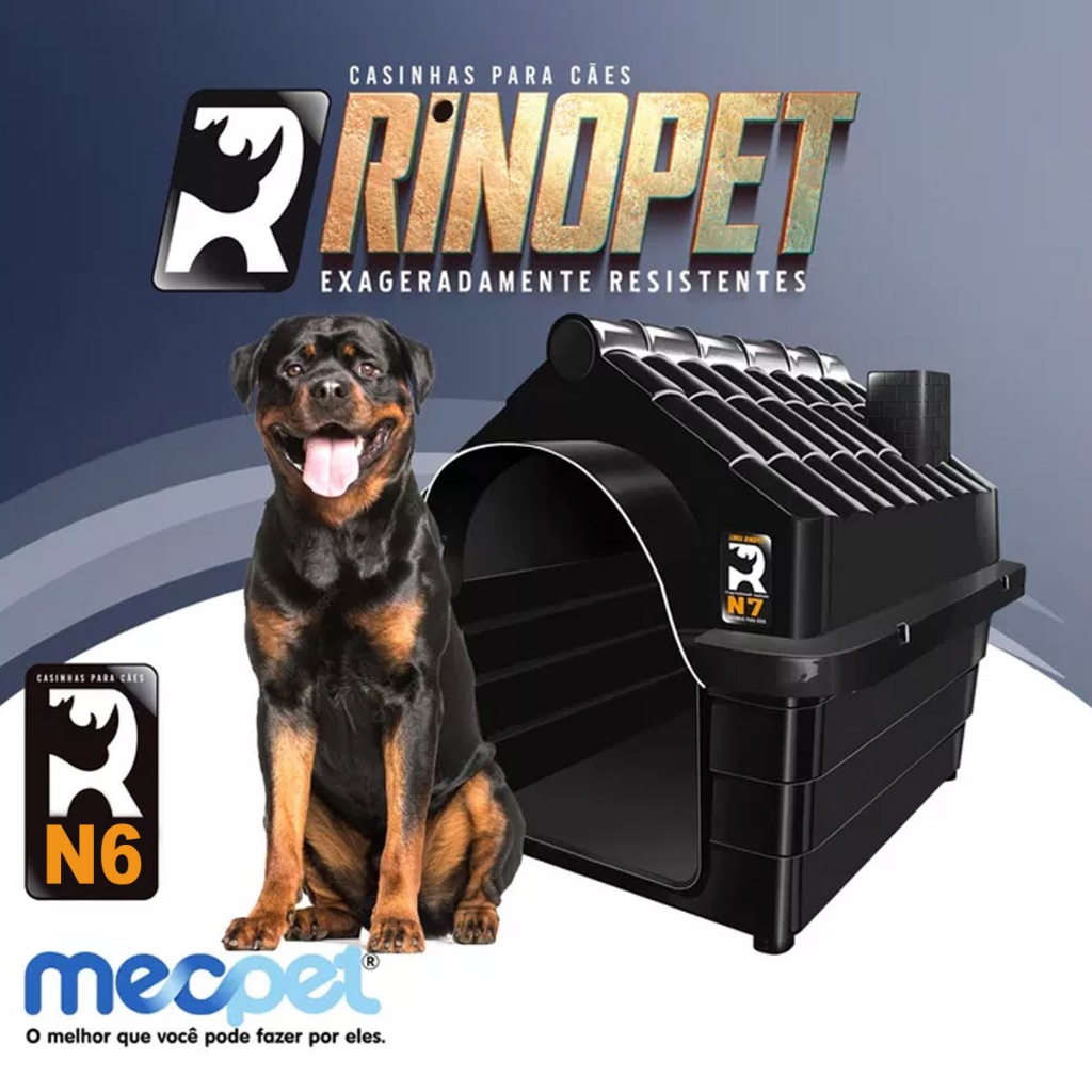 Casa Casinha Cachorro Plástica Desmontável N8 Porte Médio — imagem 2 de 2