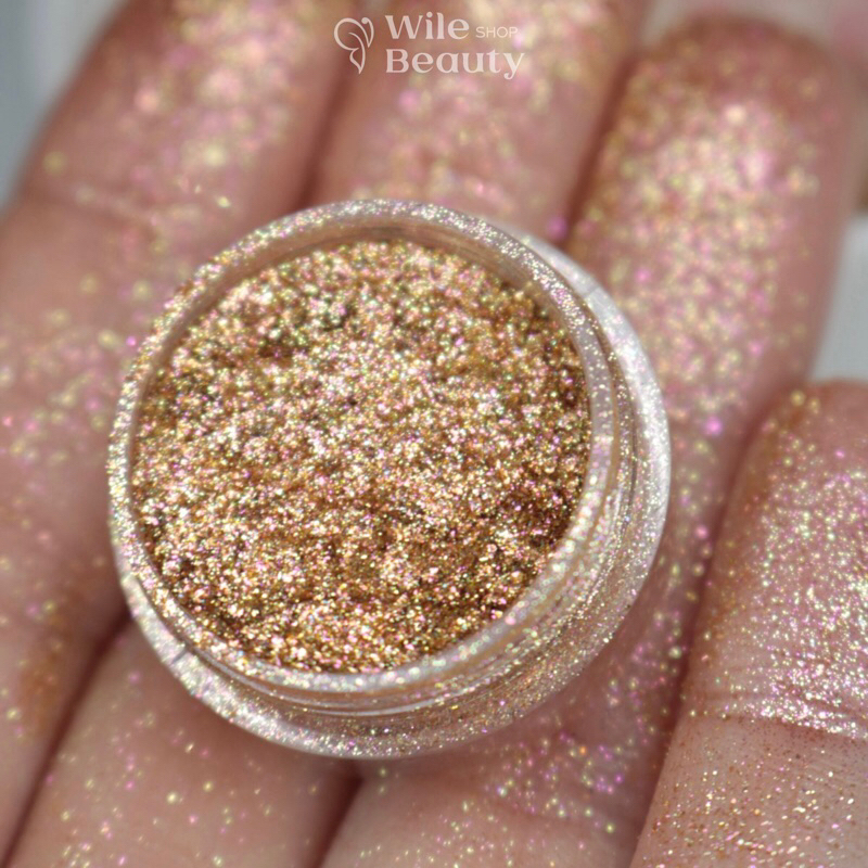 Pigmento Reflect Asa De Borboleta Glitter Wile Beauty Para Maquiagem ou Unhas N34
