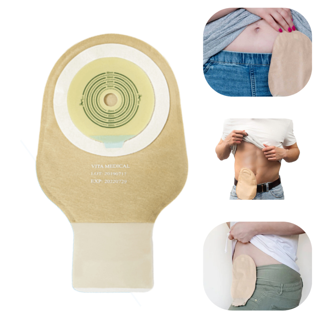Bolsa colostomia/ Ileostomia Drenável E Recortável Vitamedical em Oferta na Shopee