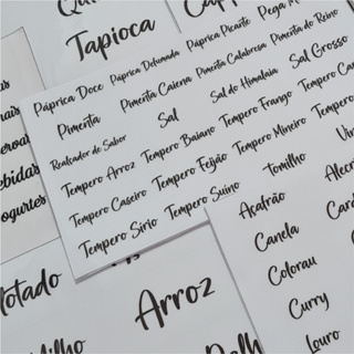 Combo Kit Adesivos Temperos Condimentos Mantimentos Transparentes em Oferta na Shopee