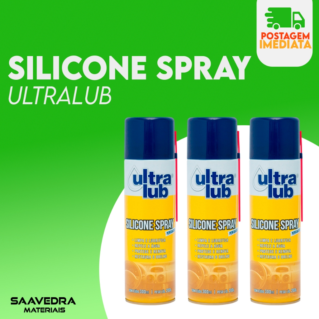 Silicone Limpa E Lubrifica Repele Agua 300ml Ultra Lub Kit 3