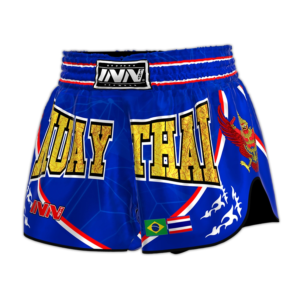 Short Muay Thai Champion Fighter Garuda Blue Unissex