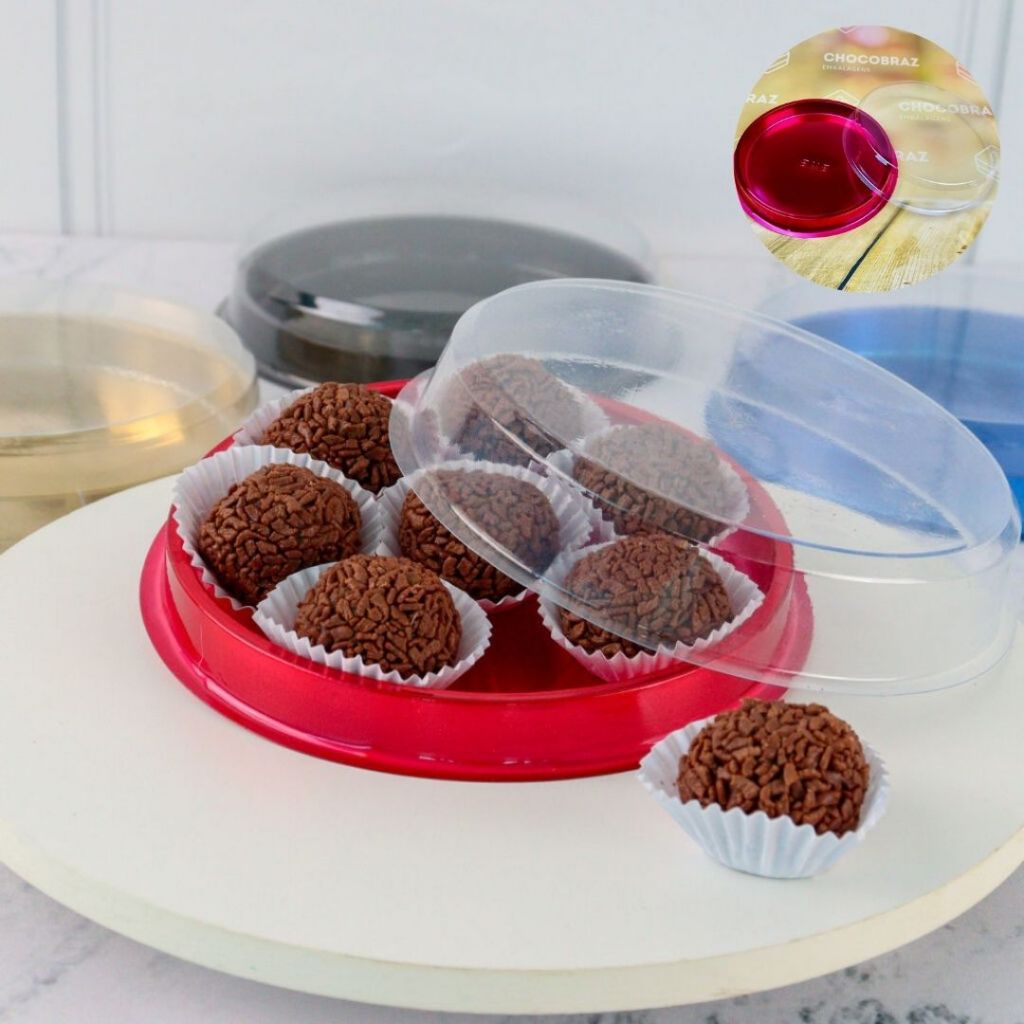 10 ~40 Caixa Redonda Vermelho P/ Doces 14092 (BWB) (CHOCO) em Oferta na Shopee