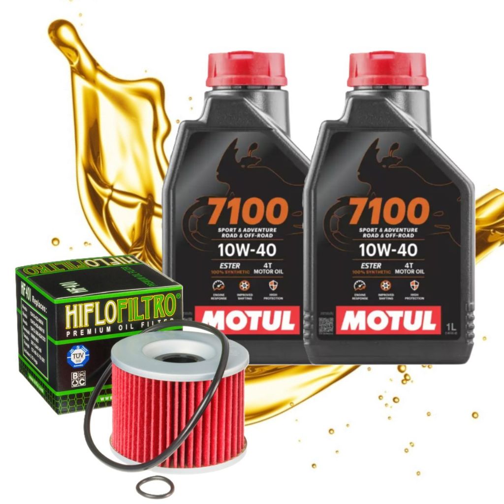Troca de Óleo P/ Kawasaki Ninja 250r Motul 7100 10w40 + Filtro Hiflo Hf401 em Oferta na Shopee
