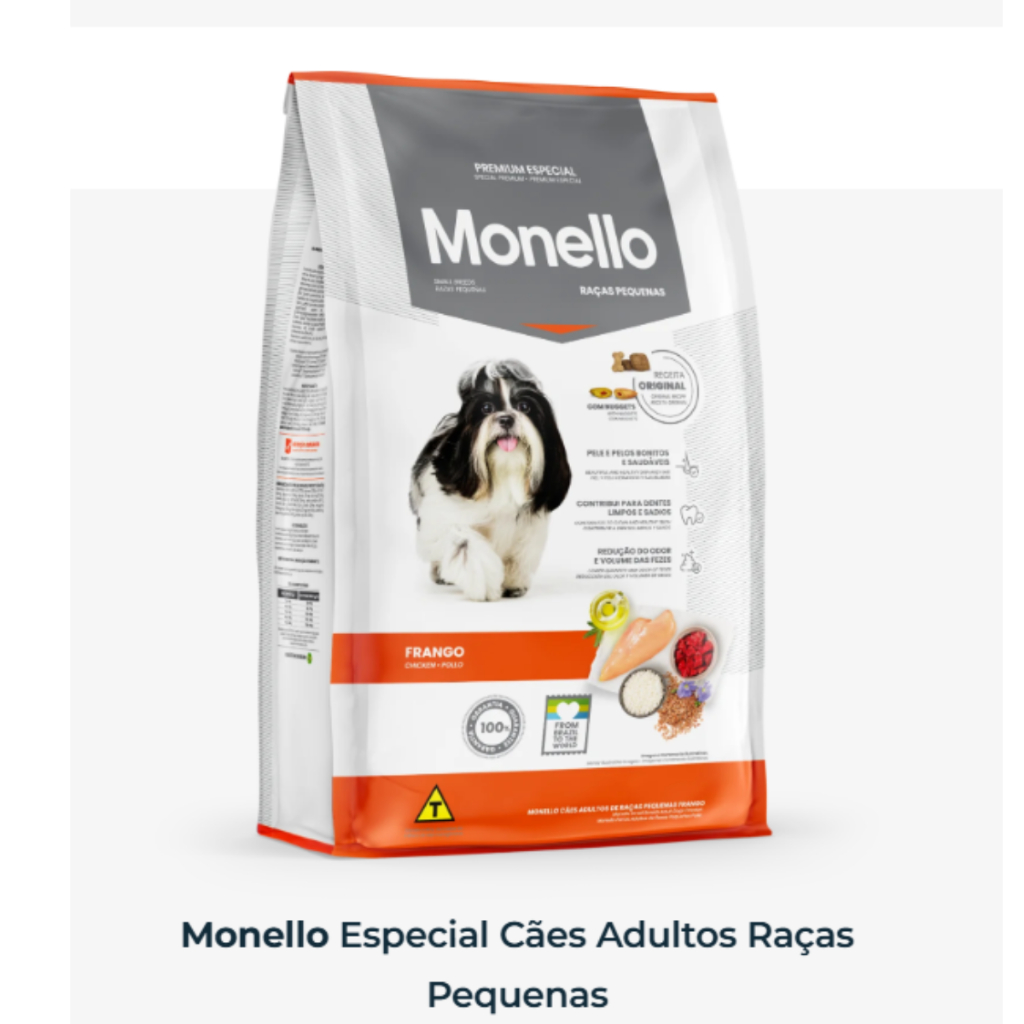 Ração Monello Dog Cães Adultos De Raças Pequenas 07 Kg