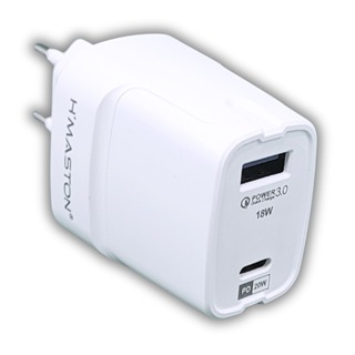 Carregador Turbo 2 Entradas Usb E Tipo C Fonte 38w ou 50w Branco em Oferta na Shopee
