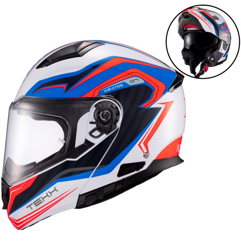 Capacete Moto Texx Kratos Nomade Bmw Articulado Robocop