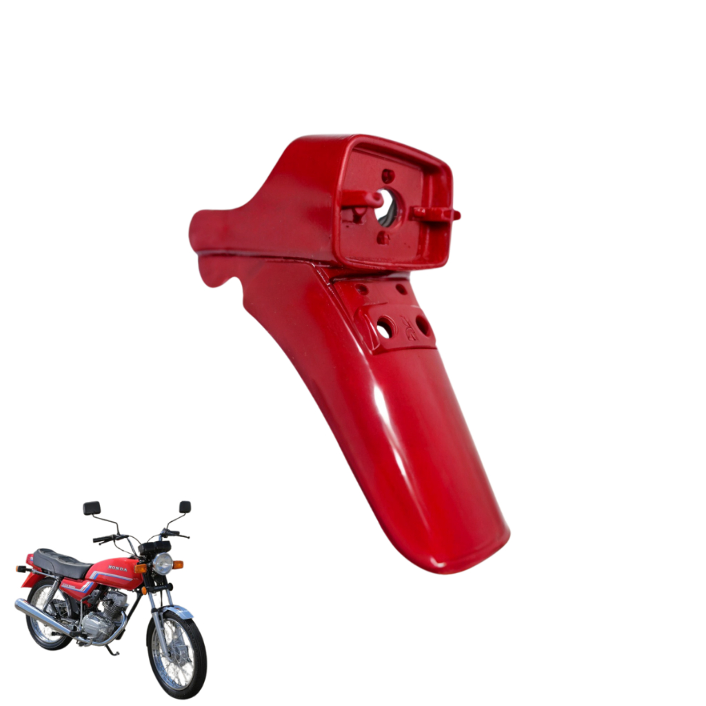 Paralama traseiro CG 125  83 84 85 86 Vermelho Carenagem traseira