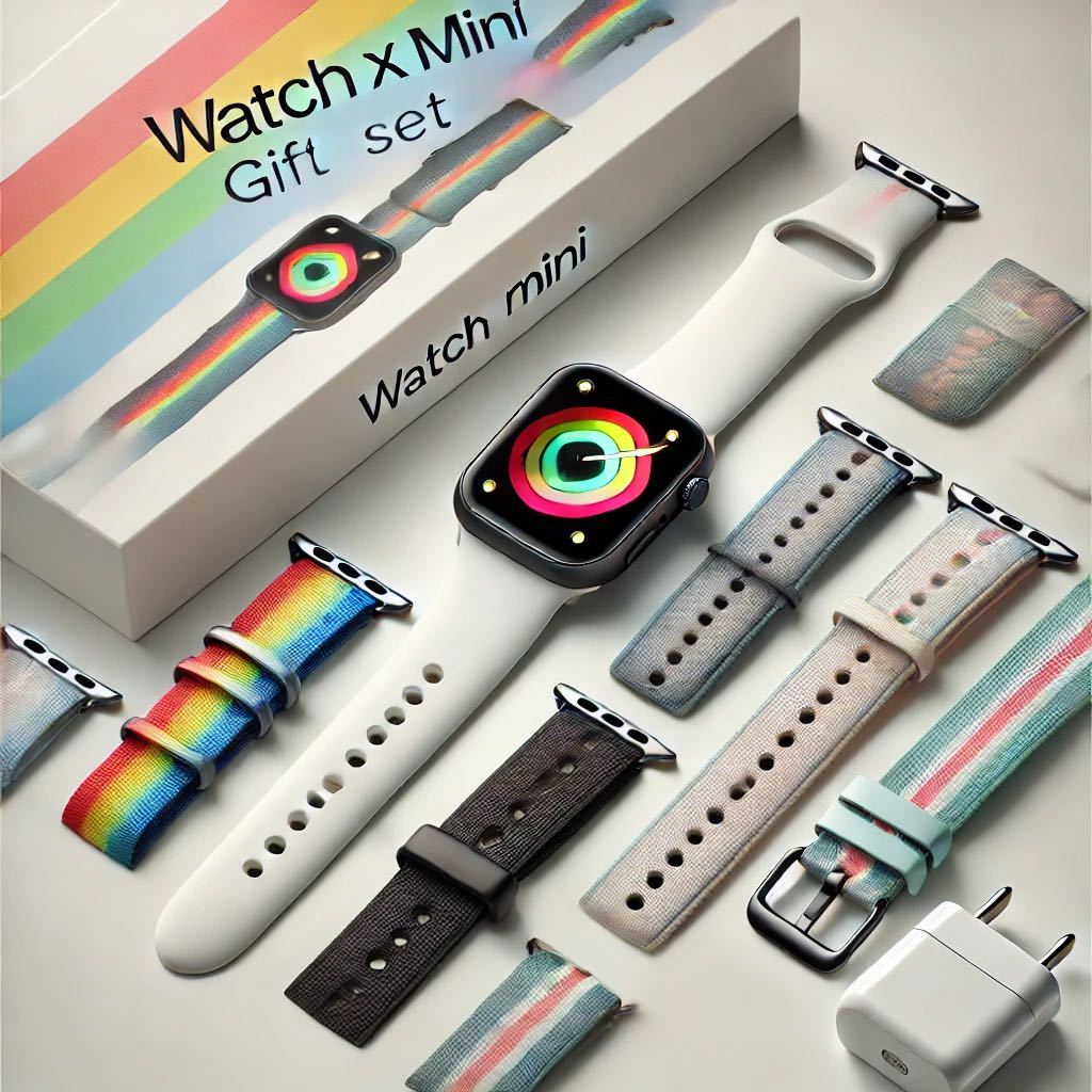 Smartwatch  Relógio Warch X mini 7 Em 1 Pulseiras 38mm relógio feminino Full Touch Screen Sport