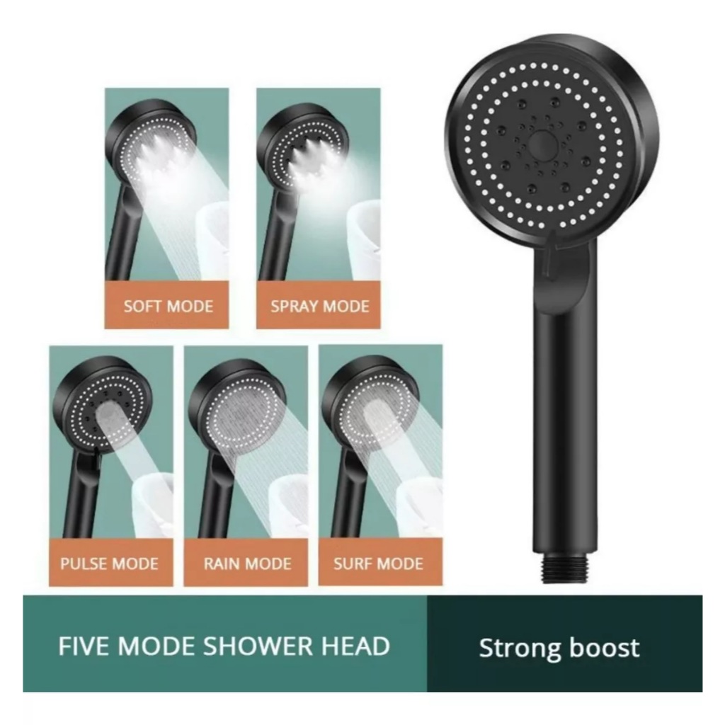 Chuveiro Ducha Massageadora 22x9Cm 5 Funções Para Banheiro De Alta Pressão Prático Fácil De Se Usar em Oferta na Shopee