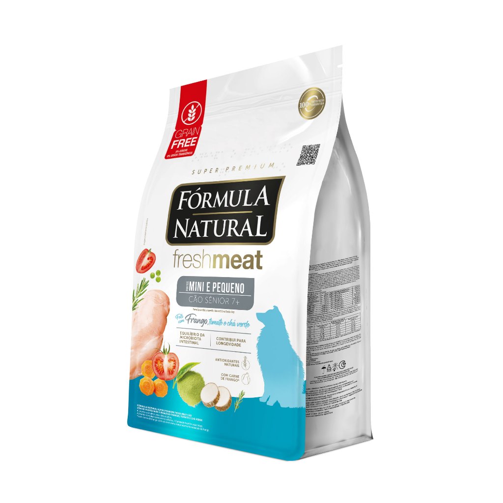 Ração Fórmula Natural Fresh Meat Cães Sênior Porte Mini e Pequeno 7kg Adimax - Pets