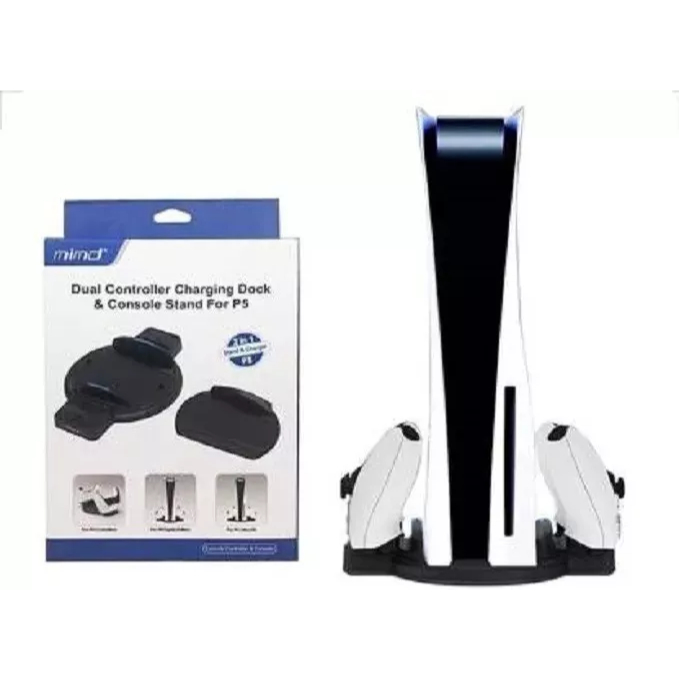 Base de suporte vertical do console Ps5 e carregador de joystick duplo