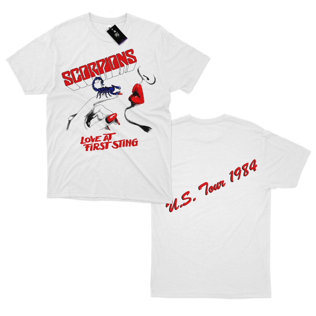 Camiseta Scorpions Love At First Sting 1984 Vintage 100% Algodão