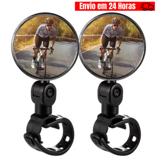 Espelho Retrovisor De Bicicleta Guidão Universal Ciclismo Bike 360º Redondo Convexo