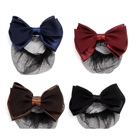 Presilha Laço Redinha Para Cabelo Coque kit de 12 unidades em Oferta na Shopee