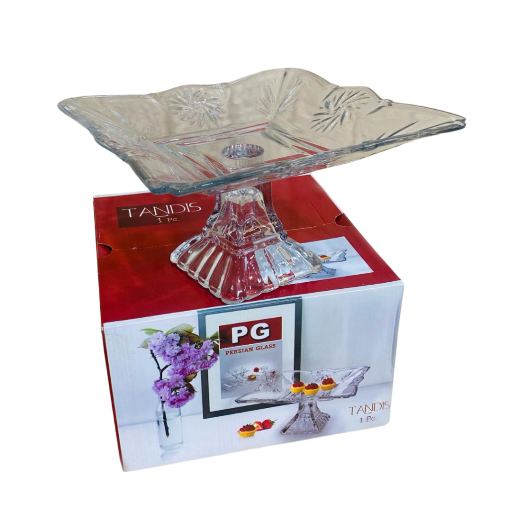 Prato De Vidro Fruteira E P/ Bolo Pg Glass Centro De Mesa em Oferta na Shopee