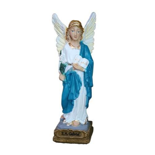 Imagem Santo Anjo Gabriel de resina nacional 15 cm