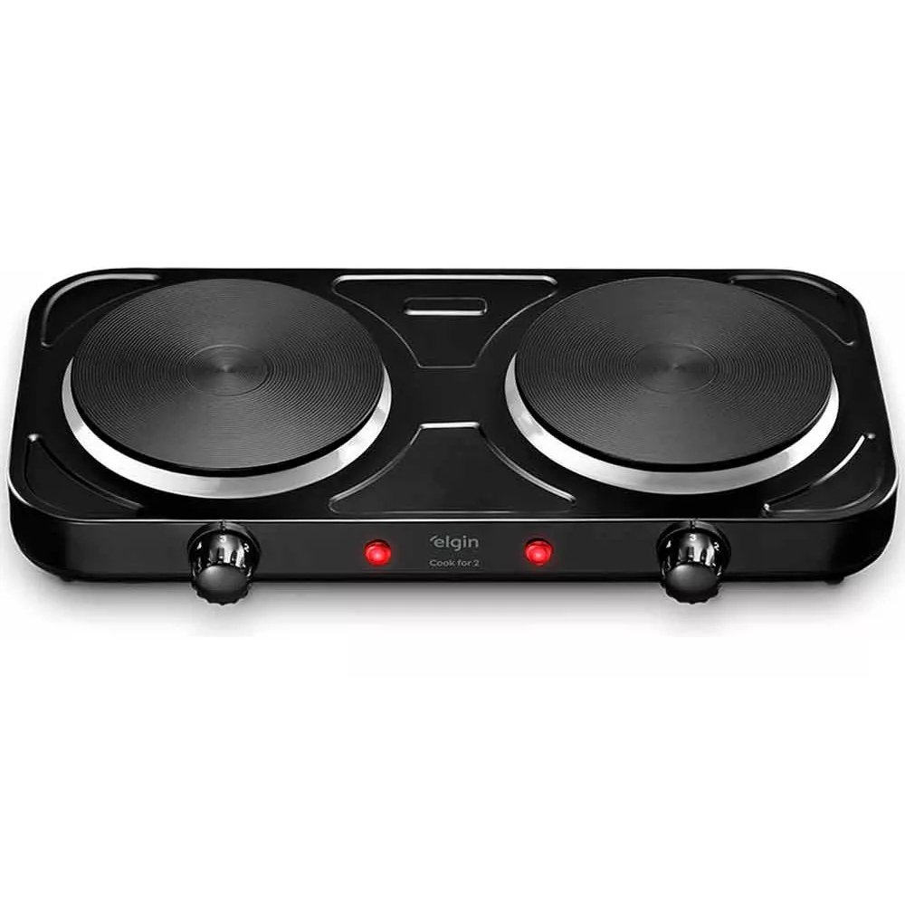 Fogão Cooktop Elétrico Elgin 2 Bocas Preto 127v