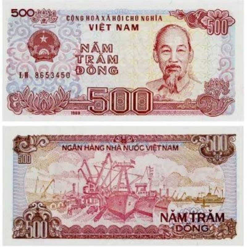 Cédula de 500 Dong Vietnã 🇻🇳 FE - 1988