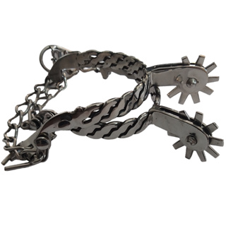Espora Chata Torcida de Aço Inox com Roseta | Para Cavalos – Antiferrugem e Resistente em Oferta na Shopee