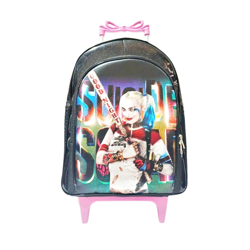 Mochila Arlequina Rodinhas Esquadrao Suicida Duas Reparticoes