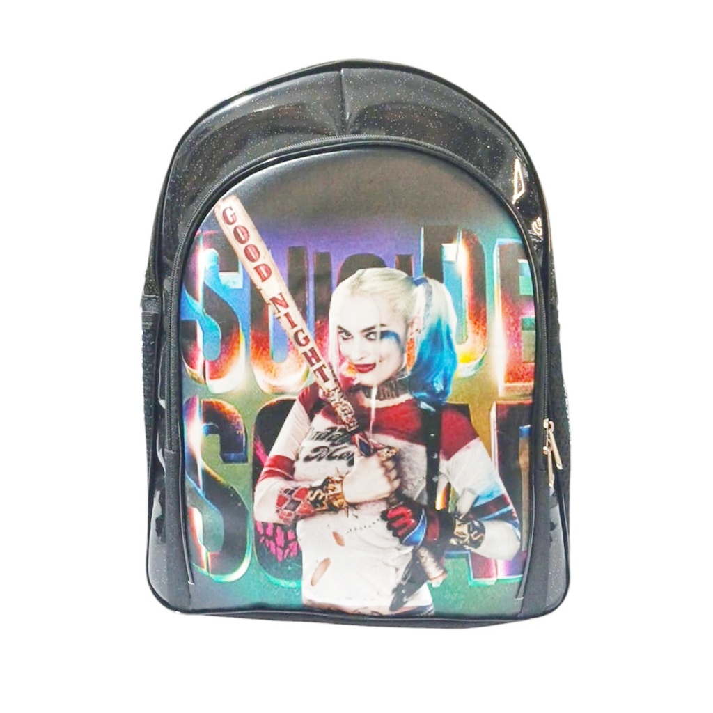 Mochila Arlequina Esquadrao Suicida Costas Duas Reparticoes