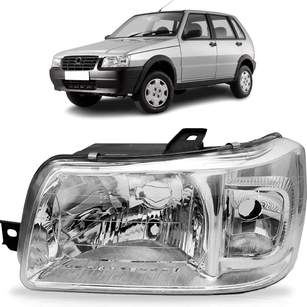 Farol Uno Mille Fire 2004 2005 2006 2007 2008 2009 2010 2011 2012 Cromado