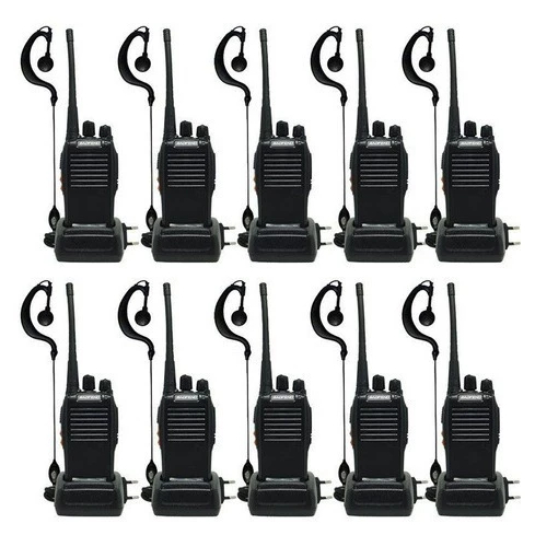 Kit 10 Rádio Comunicador Walk Talk Baofeng 777s com 16 Canais Alcance de 12Km