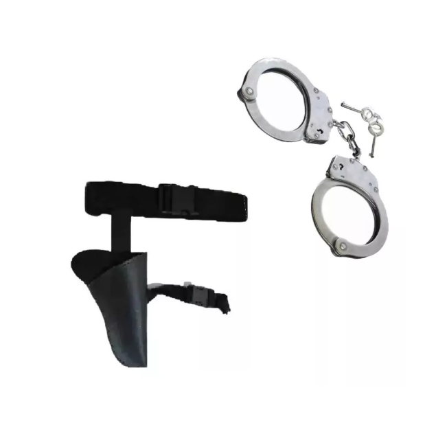 Coldre Algema Fantasia Policial Festa Carnaval Halloween