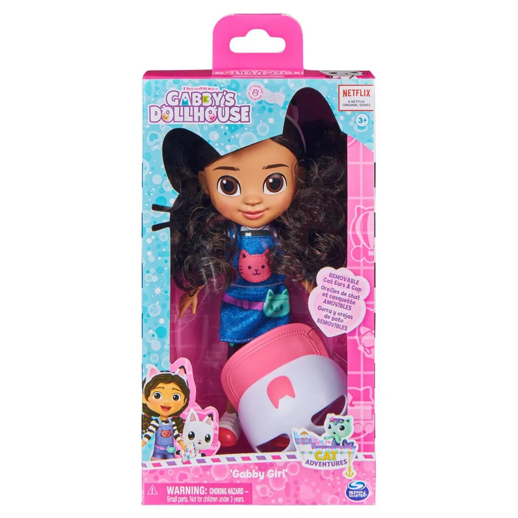 Nova Boneca da Gabby de 20cm Com Tiara e Boné - Gabby's Dollhouse Original - Sunny Brinquedos