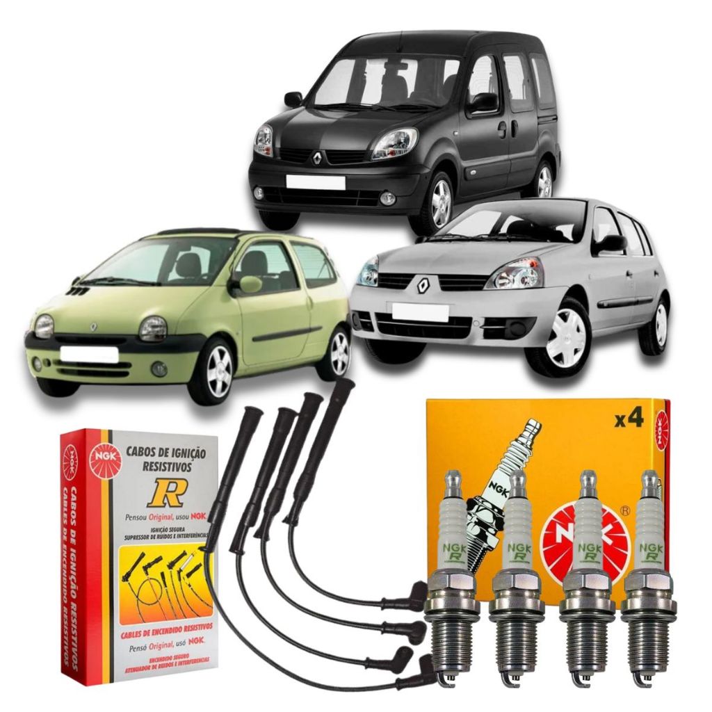 Kit Vela + Cabo Ignição Clio Kangoo Twingo 1996 À 2003 - Spare Parts and Accessories for Vehicles