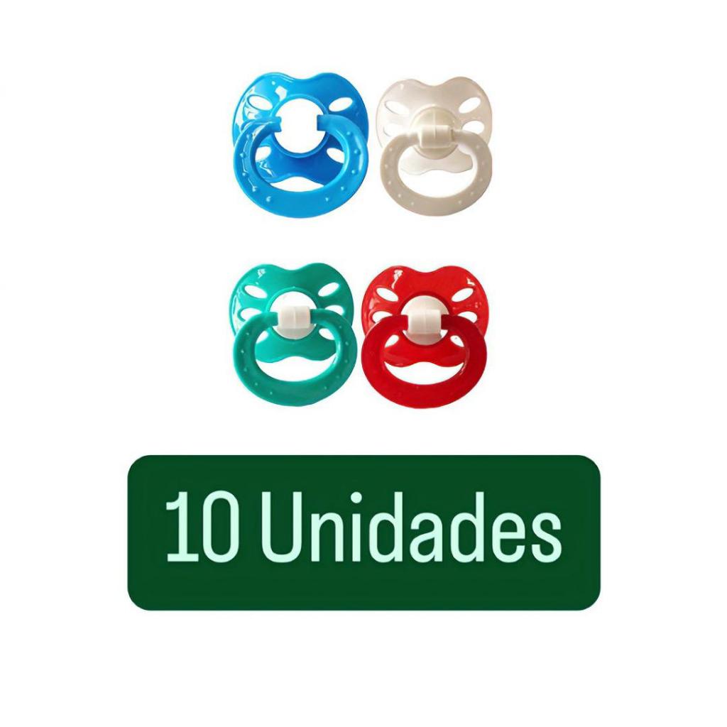 Chupeta Plus Bico Anatomico Para Menino Pacote Com 10 Unidades Baby Nany