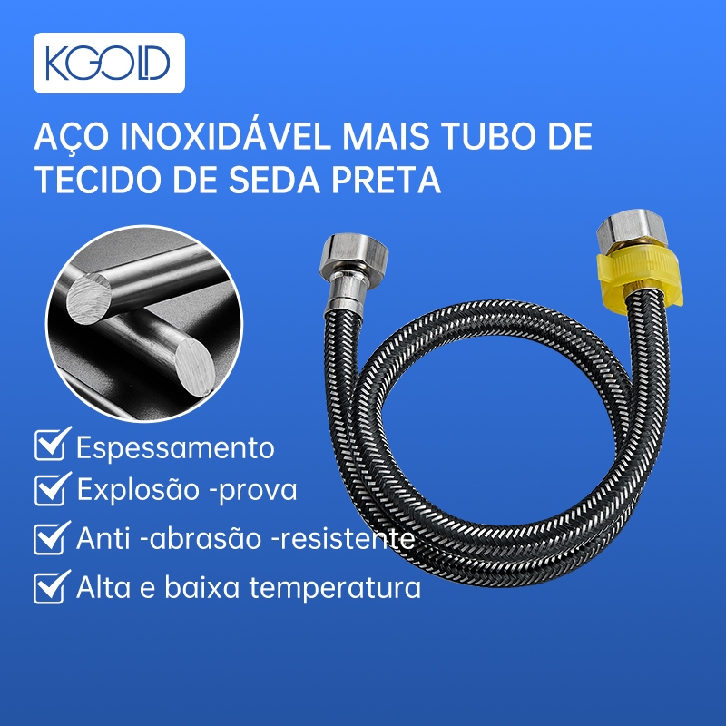 Tubo De Entrada De Água Da Torneira Fria Quente E 304 Fio De Aço Inoxidável Comprimento Do 60CM em Oferta na Shopee