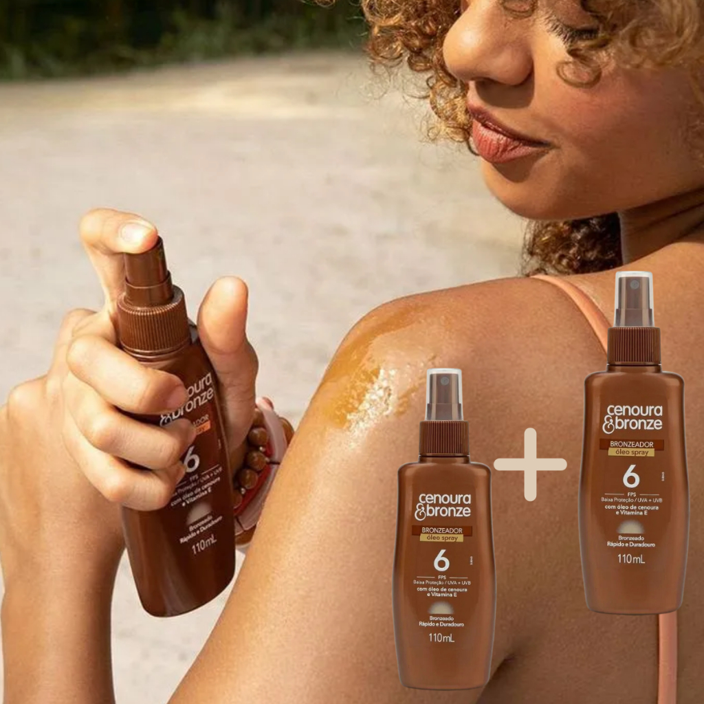 Kit Óleo bronzeador cenoura e bronze c/2 unidades