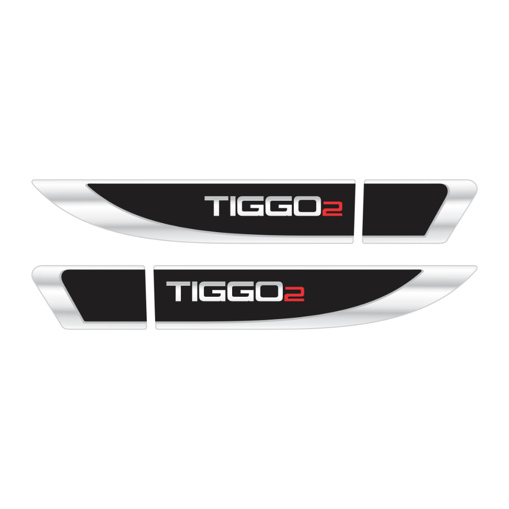 Par Aplique De Paralama Chery Tiggo 2 Autocolante Resinado Premium