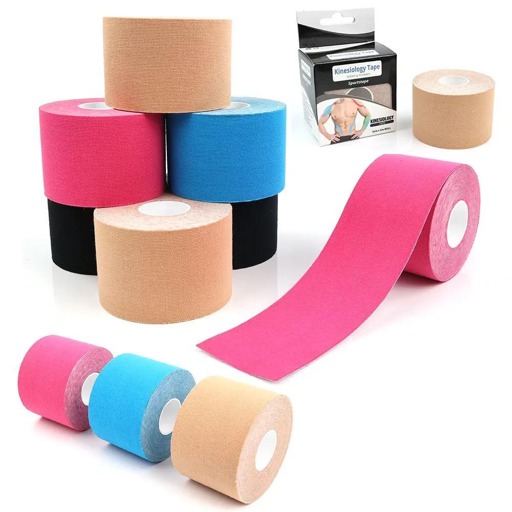 Kit 5 Bandagem Elástica 5CM X 5M - Fita Kinesio Tape Fisioterapia